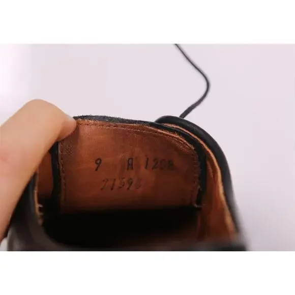 Allen Edmonds Delray Black Aplit Toe Leather Oxford Dress Shoes 9 A New! - Picture 12 of 12